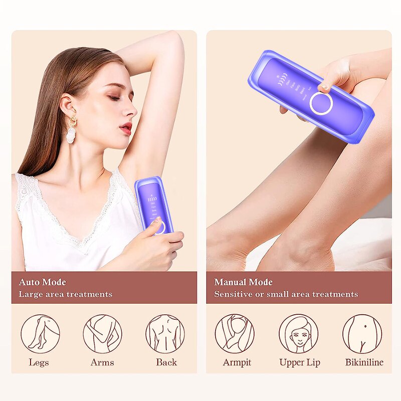 10Hz IPL Hair Removal Device - Full Body Professional Ice Cooling Unlimited Flashes