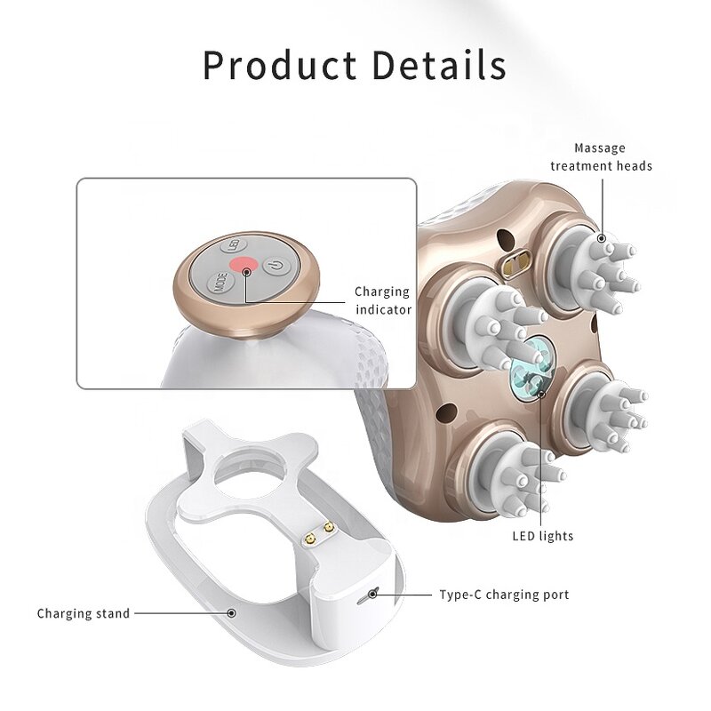 Electric Scalp Massage Comb - Red Light Therapy EMS Vibration Hair Growth Care Brush