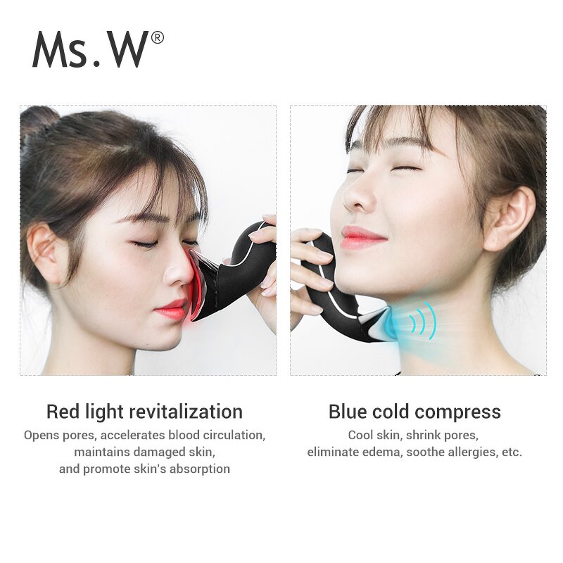 Face Neck Lifting Device - Blue Red Light Therapy Rechargeable Beauty Boost Tool