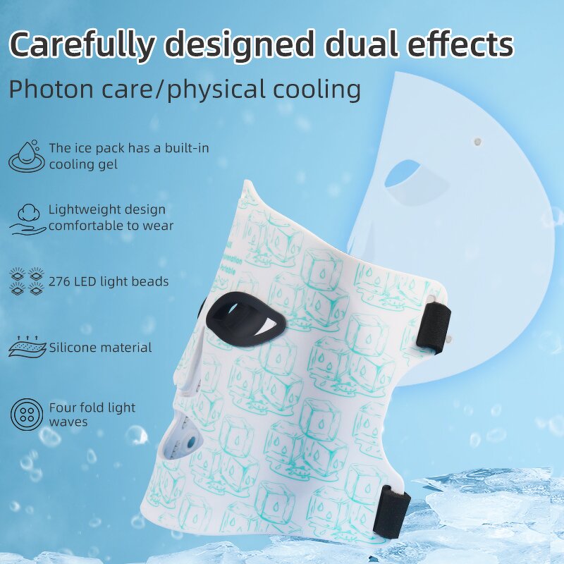 Silicone LED Facial Mask - Smart 460NM 660NM 850NM Near Infrared Anti-aging Skin Care Equipment