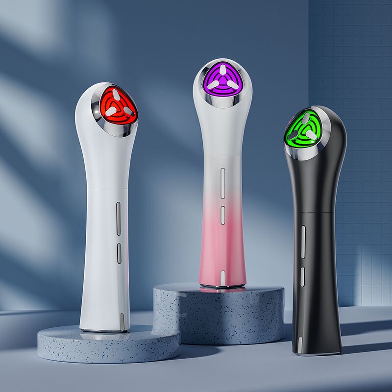 7-Color Light Therapy Massager - Microcurrent Vibration Face Lifting Anti-Puffiness Tool