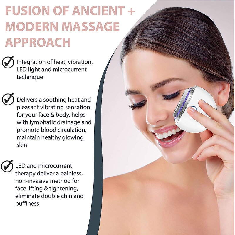 Electric Gua Sha Massager - Facial Massage Micro-Current Anti Aging Beauty Device