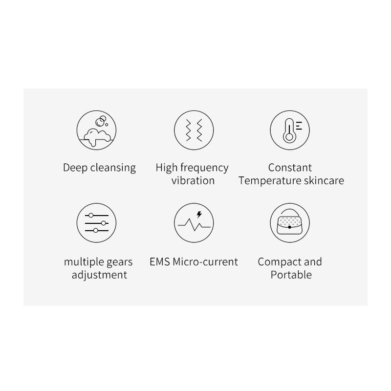 2 in 1 Microcurrent Device - 2025 New Trend EMS Facial Cleansing Brush Hot Massage