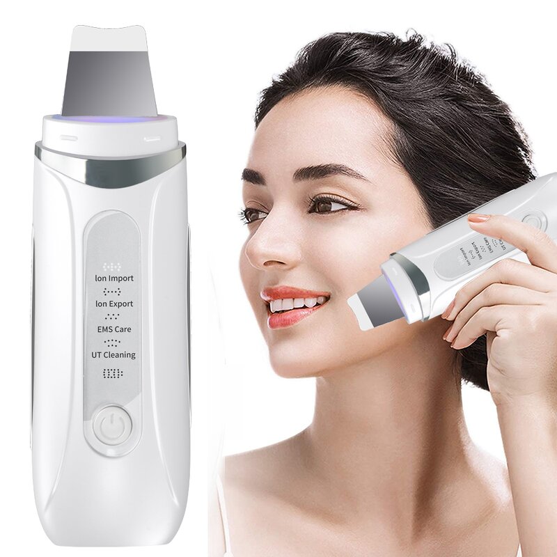 Ultrasonic Skin Spatula - Professional Heating Anti Pore Cleaner Sonic Peeling Machine