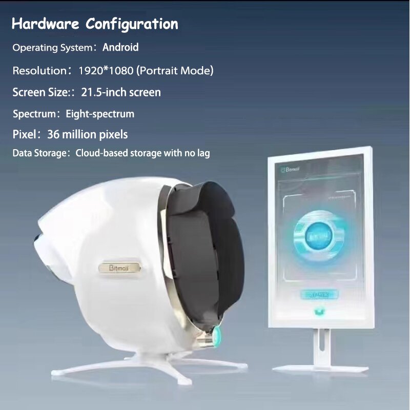 Bitmoji Skin Analysis Machine - 21.5 Inch Professional 3D Facial Salon Equipment with Pad