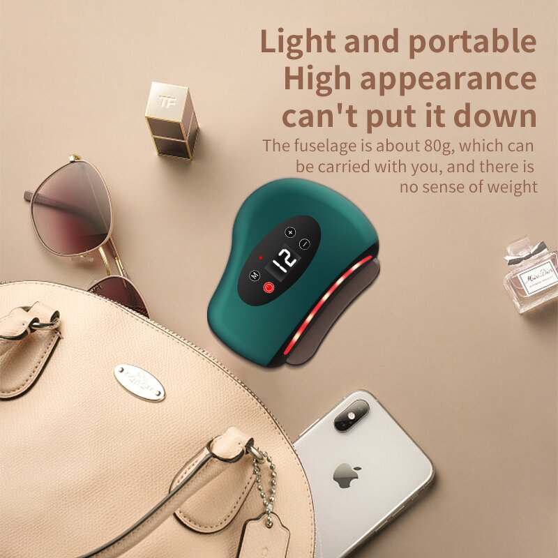 Electric Gua Sha Massager - Portable Household Natural Bian Stone Galvanic Scraping Tool