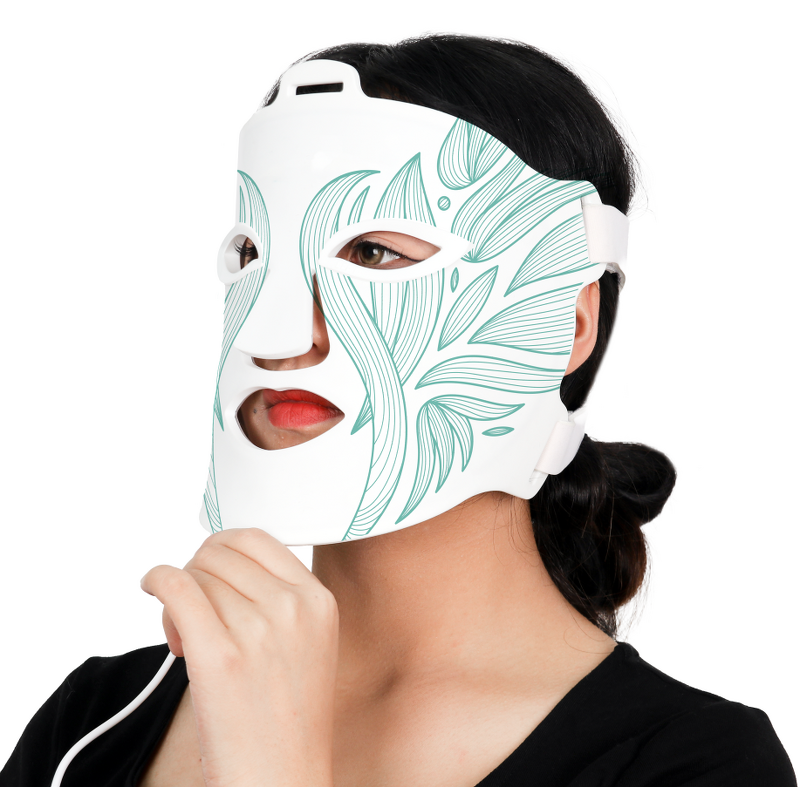 Silicone LED Facial Mask - Infrared Photon Home Red Light Therapy Acne Treatment