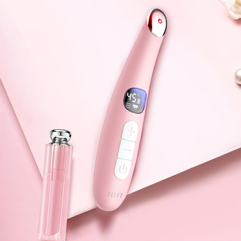 Red Light Eye Wand - 3 Modes Hot Compress Dark Circles Redness Removal Beauty Tool