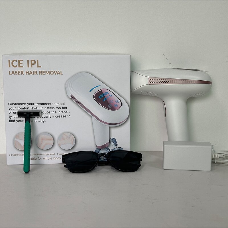 IPL Laser Hair Remover - At Home Ice Cooling 9 Adjustable Intensity Levels
