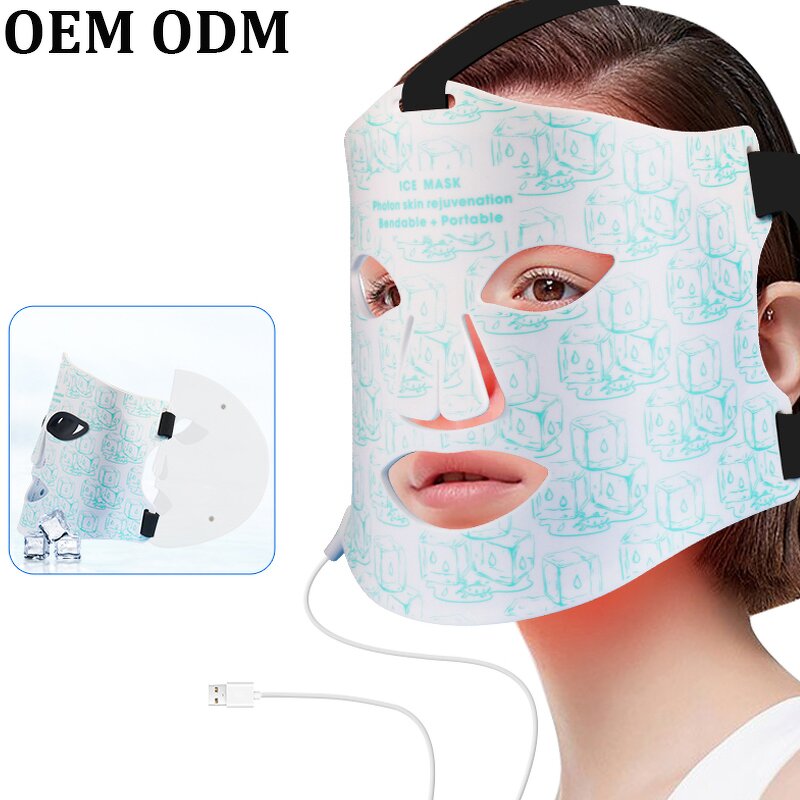 Silicone LED Facial Mask - Smart 460NM 660NM 850NM Near Infrared Anti-aging Skin Care Equipment