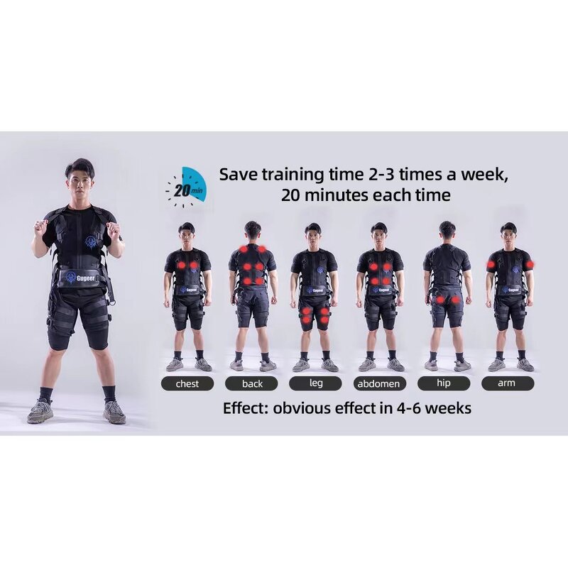 Portable EMS Stimulator Suit - Bluetooth App Fitness Training Recovery Toning Therapy