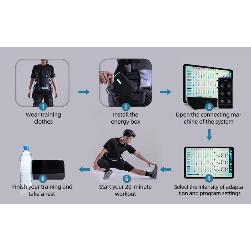 Wireless EMS Training Suit - App Control Android Ios Home Commercial Fitness Use