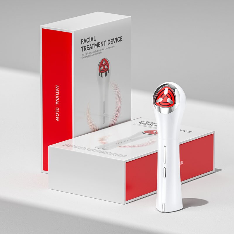 Microcurrent Skincare Wand - Portable LED Light Therapy Vibration Anti Aging Massage