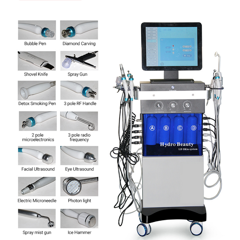 Multifunctional Aqua Peeling Machine - Beauty SPA RF Skin Tightening Facial Deep Cleaning