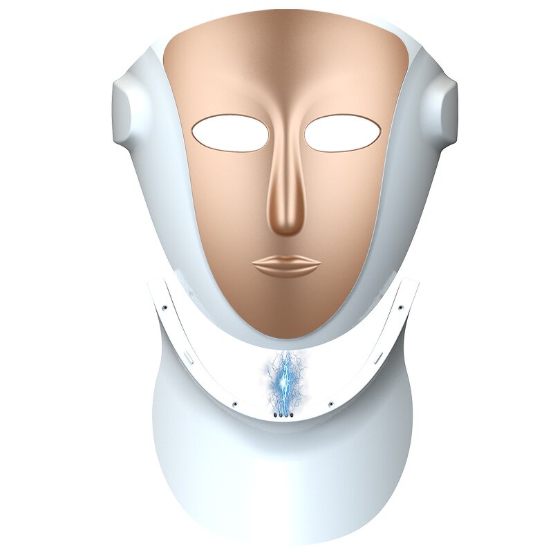 3 Color LED Facial Mask - Rechargeable 635nm Blue Orange Red Light Acne Treatment CE