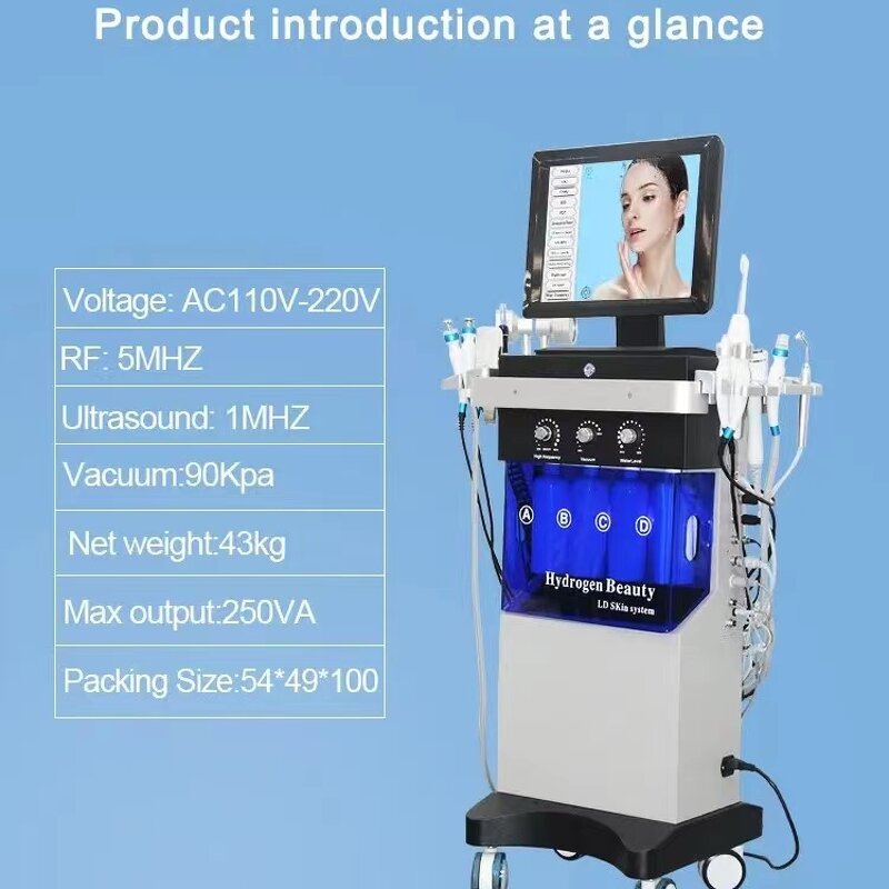 14 in 1 Hydro Facial Machine - Aqua Peeling Diamond Dermabrasion Skin Rejuvenation Device