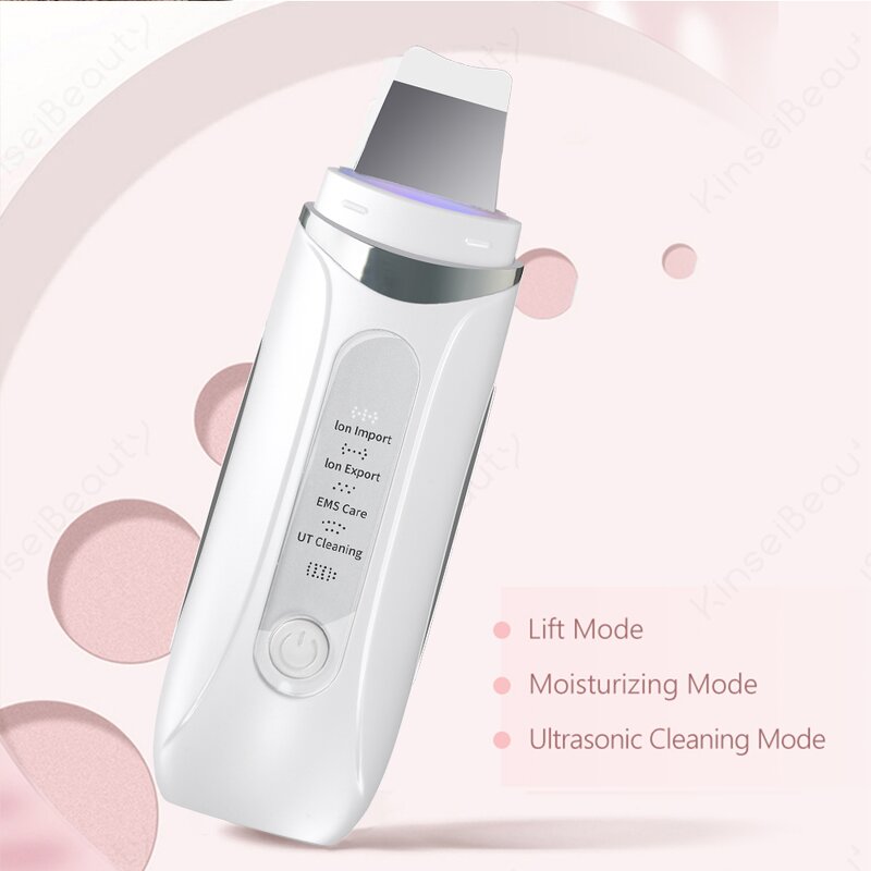 Ultrasonic Skin Spatula - Professional Heating Anti Pore Cleaner Sonic Peeling Machine