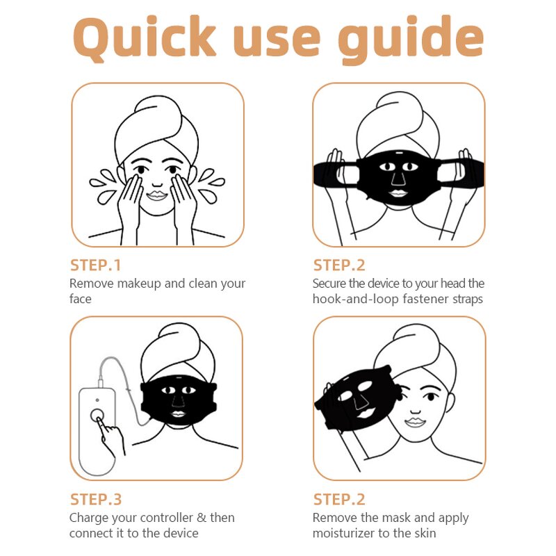 7 Color LED Light Therapy Mask - Silicone Red Light Home Use Skin Rejuvenation