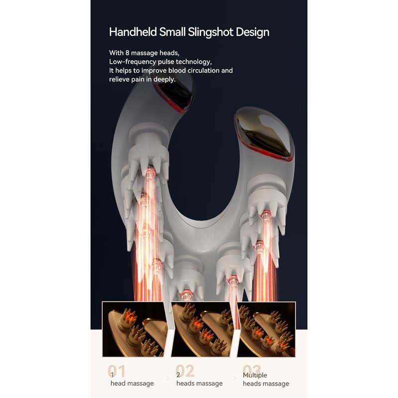 Electric Scalp Massager Brush - Rechargeable Head Stimulator for Hair Growth Relaxation