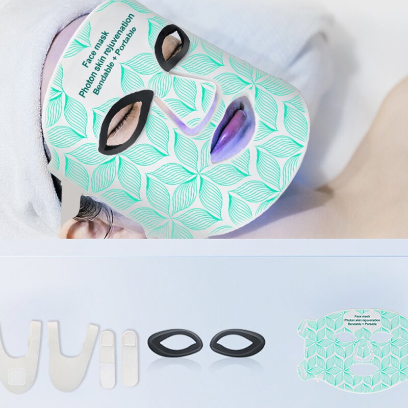 Photon Therapy LED Mask - Rechargeable Silicone 8 Colors 630nm Light Skin Care