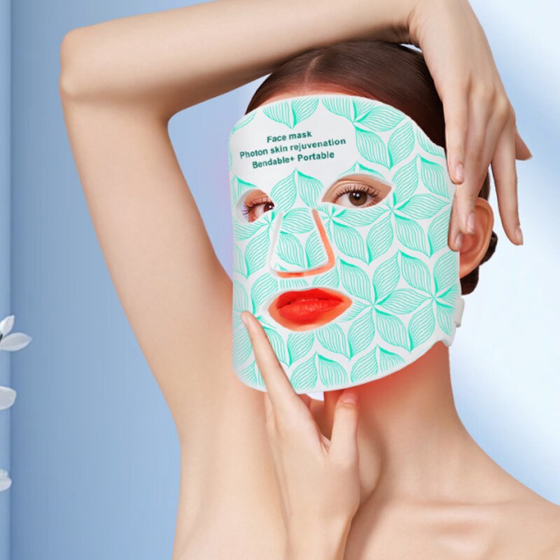 8 Color LED Facial Mask - Silicone Infrared 850nm Red Light Therapy PDT Acne Removal