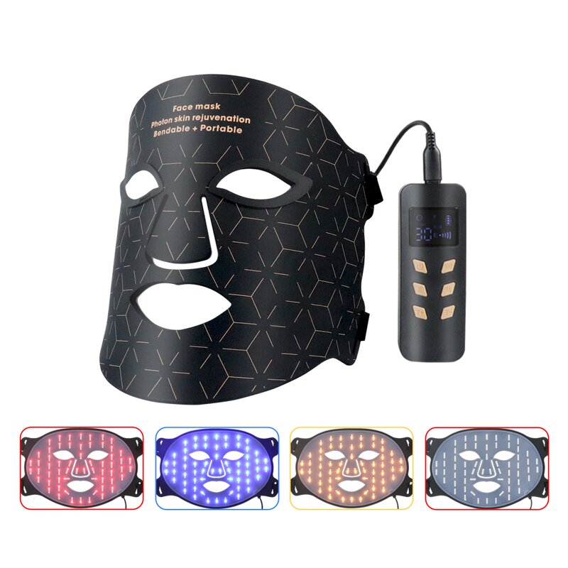 Wireless LED Facial Mask - Soft Silicone 630nm 850nm Infrared Red Light Therapy