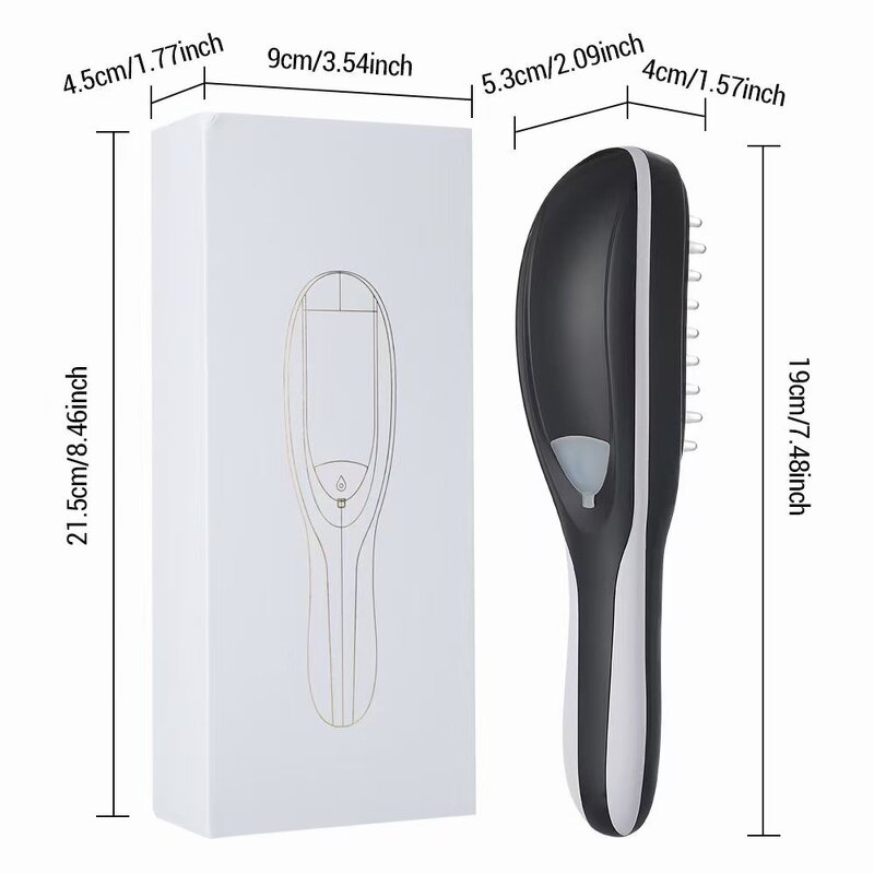 Laser Hair Growth Comb - Home Electric Vibrating Hot Dryer Comb for Hair Regrowth