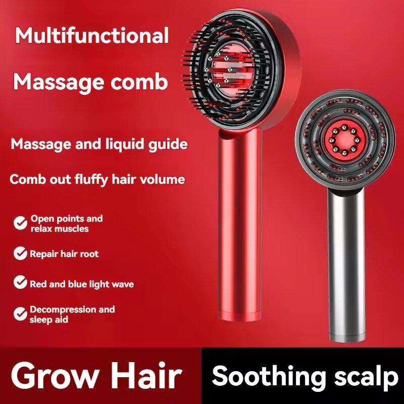 Electric Hair Oil Applicator - Portable Handheld Vibrating Scalp Massager Comb