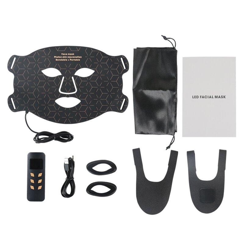 Wireless LED Facial Mask - Soft Silicone 630nm 850nm Infrared Red Light Therapy