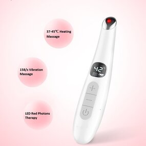 Red Light Eye Wand - 3 Modes Hot Compress Dark Circles Redness Removal Beauty Tool