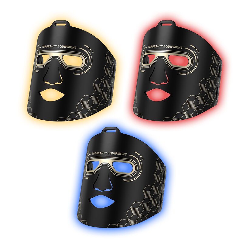 4 Color LED Facial Mask - Professional Silicone Red Light Therapy Wrinkle Removal Rejuvenation
