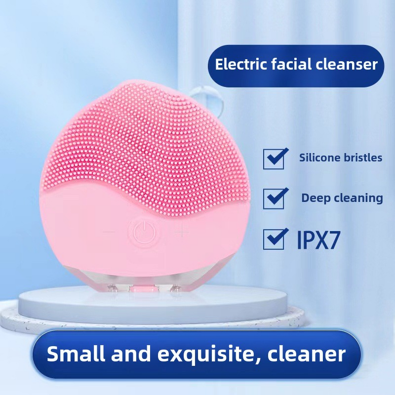 Silicone Facial Cleansing Brush - Electric Pore Cleansing Acne Removal Waterproof Rechargeable