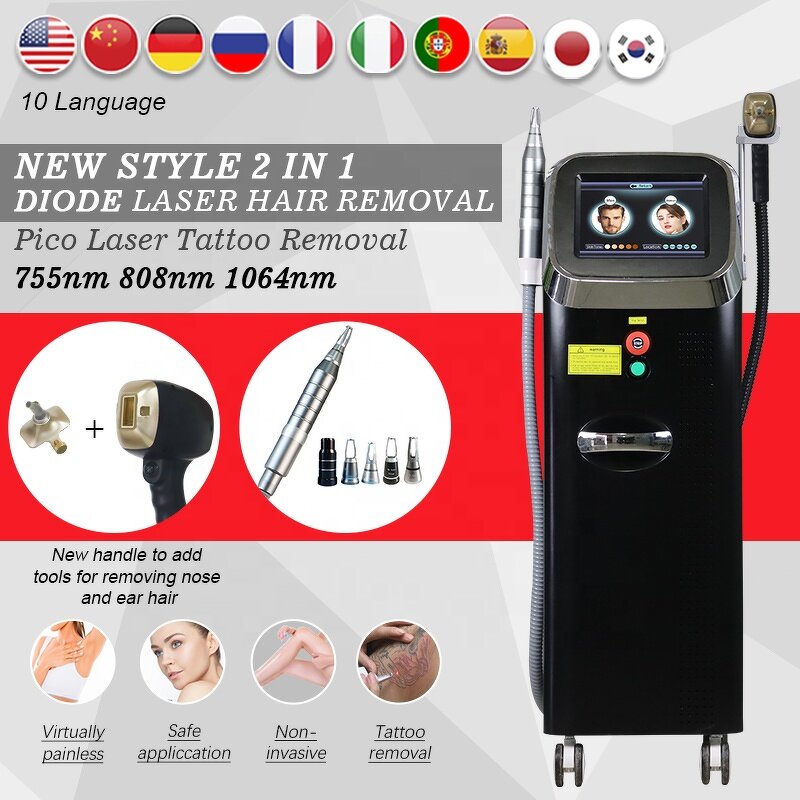 ADG 2 in 1 Laser Machine - Nd Yag Tattoo Removal 808nm Diode Hair Removal