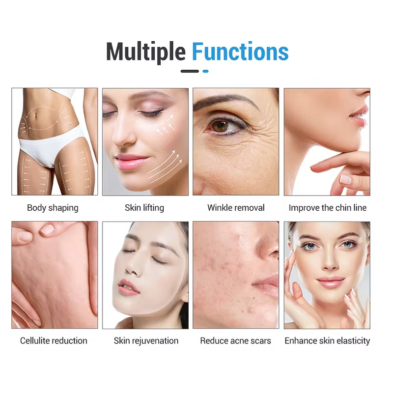 2 in 1 Anti-Aging Machine - 7D HIFU RF Micro SMAS Face Lifting Body Shape