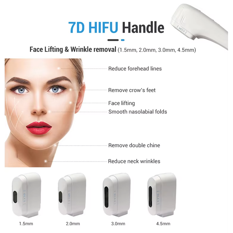 2 in 1 Anti-Aging Machine - 7D HIFU RF Micro SMAS Face Lifting Body Shape