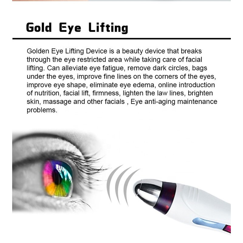 RF Radio Frequency Eye Massager - Skin Tightening Wrinkle Removal UK/EU Plugs