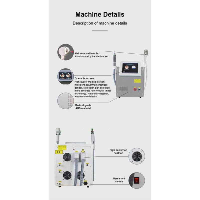 ADG 2 in 1 Laser Machine - 808 Diode Hair Removal Picosecond Tattoo Removal