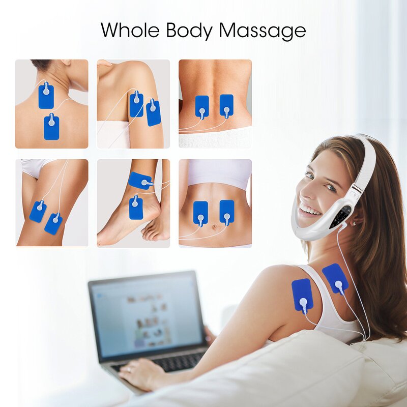 Face Massager Manufacturer - Smart Remote Control V-face Nasolabial Fold Shaping EMS Photon Chin Slimming