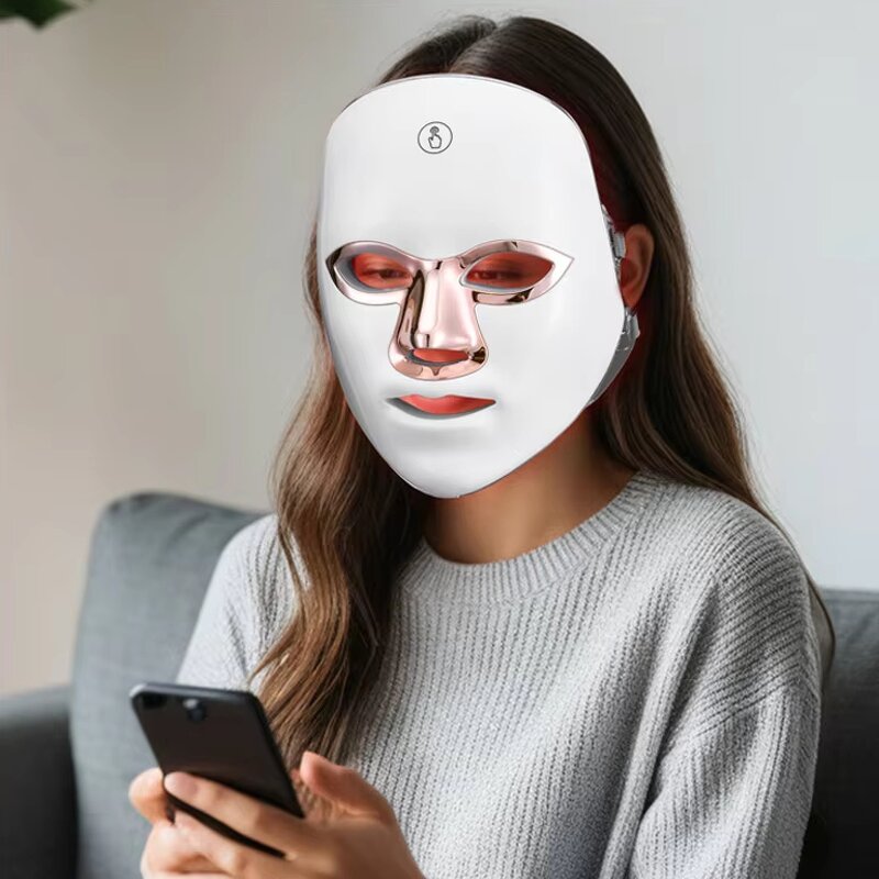 LED Facial Mask Manufacturer - Custom Red Infrared 7 Color Anti-Aging Skin Tightening Wrinkles