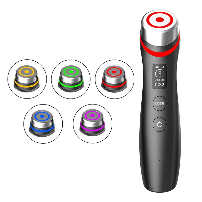 Face Massager Manufacturer - Portable Handheld 6 in 1 Bio-Electric Glow Therapy for Skin Tightening US CN Plugs