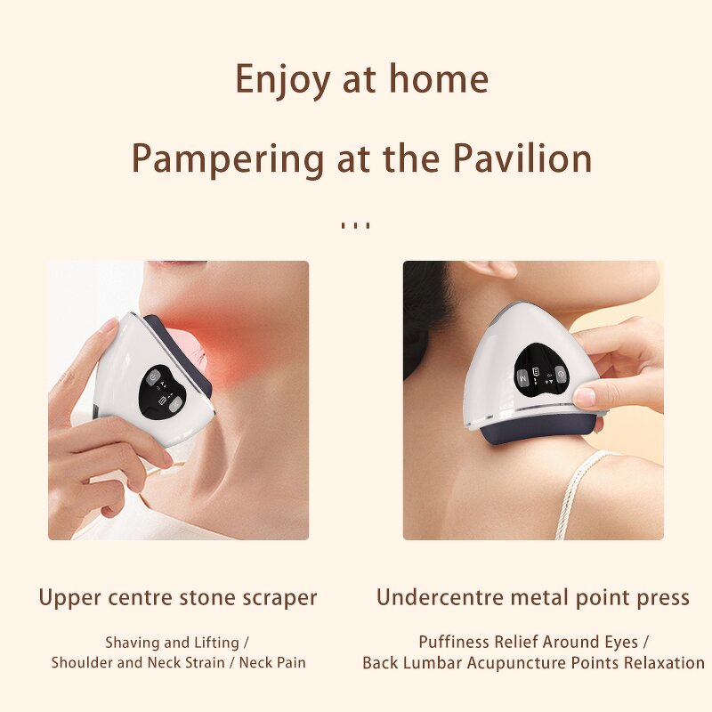 Gua Sha Tool Manufacturer - Factory Intelligent Heart-Shaped Bianstone Electric Scraping Muscle Soothing