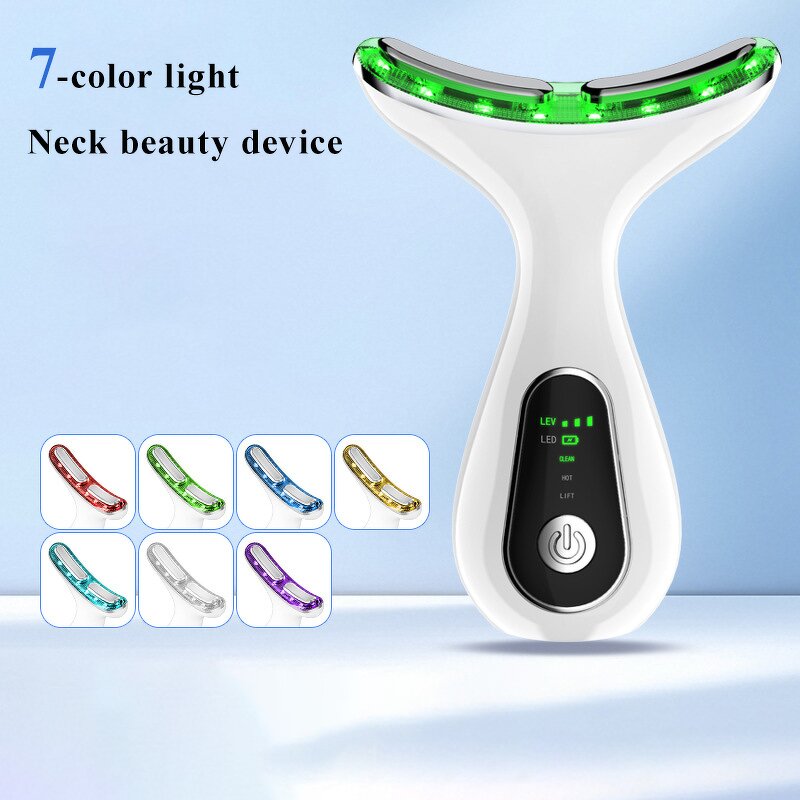 Neck Massager Manufacturer - OEM ODM Home Use 7-Color Light Wrinkle Remover Vibration Microcurrent