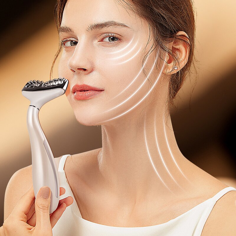 Face Massager Manufacturer - OEM Microcurrent Thermal Vibration Lifting Glow Therapy for Face Neck