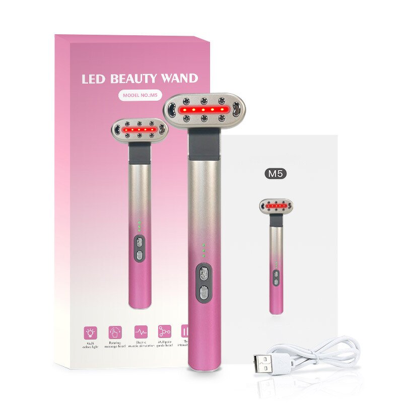 Eye Massage Wand Manufacturer - New Portable with Microcurrent Heating Vibration Red Green Orange Light Therapy