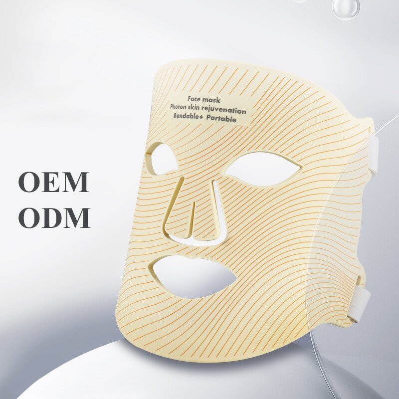 LED Light Therapy Mask Manufacturer - Flexible Silicone 4 Colors 630 460 590 850nm Red Nir Portable