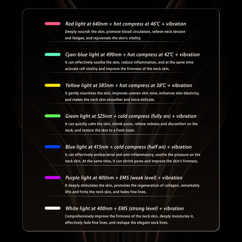 Face Massager Manufacturer - Factory Price Anti-aging Neck Lifting LED Light Hot Cold Compress