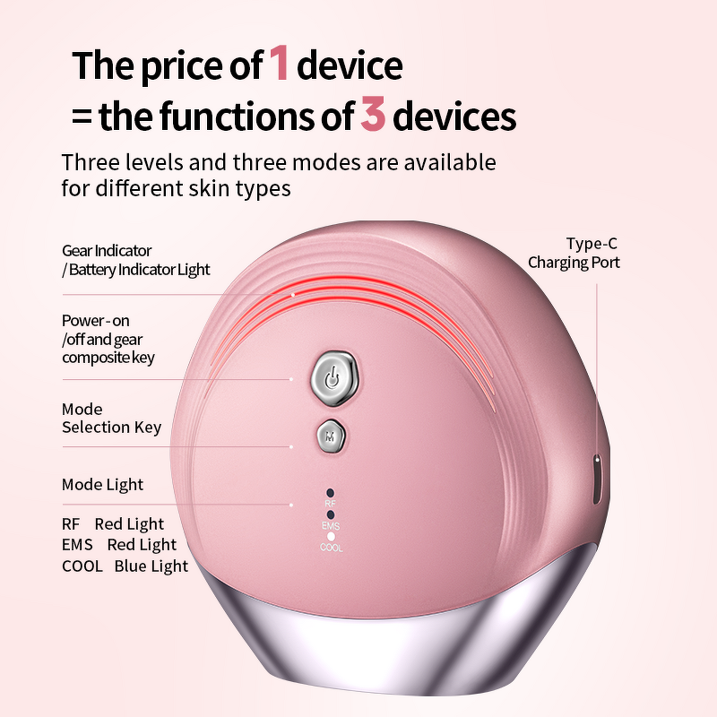 EMS RF Beauty Device Manufacturer - Mini for Face Body Home Cool LED Photon Therapy Electroporation
