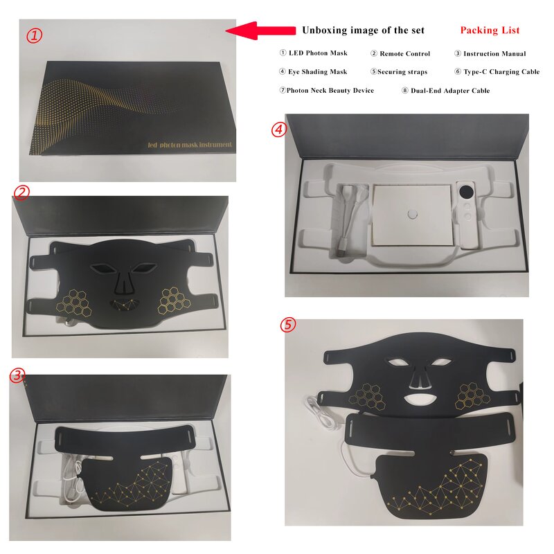 LED Light Therapy Mask Manufacturer - Factory Custom 4-color Silicone for Whitening Marks Freckles