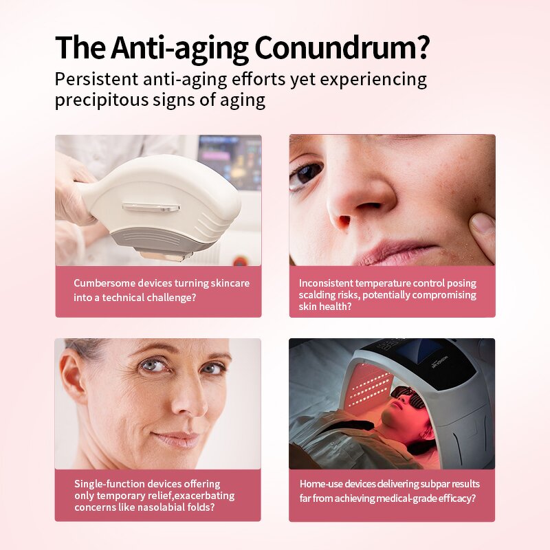 EMS RF Beauty Device Manufacturer - Mini Home Cool LED Photon Therapy Electroporation with AU US Plugs