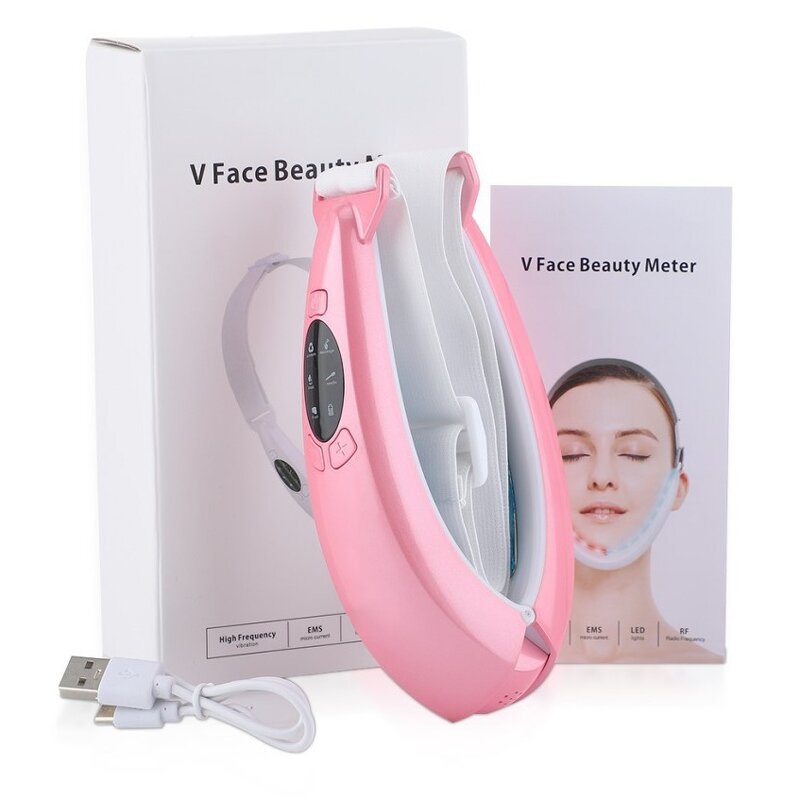 Face Lifting Device Manufacturer - OEM LED Light Therapy Face Slimming V Line Vibration Micro Current